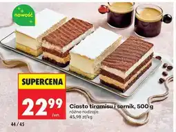 Biedronka Ciasto tiramisu i sernik, 500 g oferta