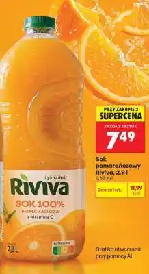 Biedronka Sok pomarańczowy Riviva, 2,8 l oferta