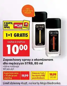 Biedronka Zapachowy spray z atomizerem dla mężczyzn STR8, 85 ml oferta