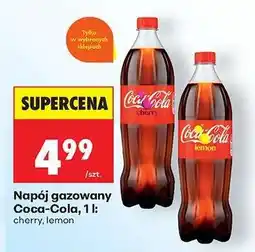 Biedronka Napój gazowany Coca-Cola, 1 l: cherry, lemon oferta