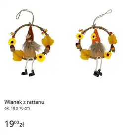 KiK Wianek z rattanu, ok. 18 x 18 cm oferta