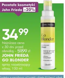 SuperPharm John Frieda spray rozjaśniający włosy oferta