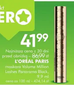 SuperPharm L'Oréal Paris maskara Volume Million lashes Panorama Black oferta