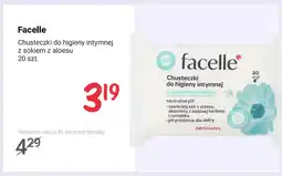 Rossmann Chusteczki do higieny intymnej z sokiem z aloesu Facelle oferta