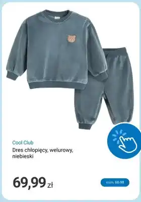 Dres chłopięcy welurowy niebieski Cool Club