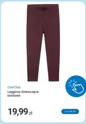 Legginsy dziewczęce bordowe Cool Club