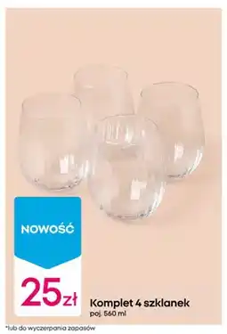 Pepco Komplet 4 szklanek poj oferta