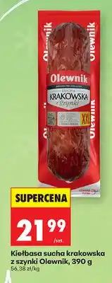 Biedronka Kiełbasa sucha krakowska z szynki Olewnik oferta