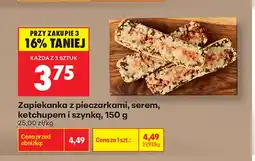 Biedronka Zapiekanka z pieczarkami, serem, ketchupem i szynką oferta