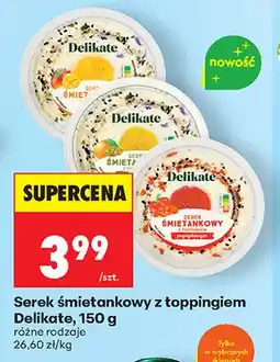 Biedronka Serek śmietankowy z toppingiem Delikate oferta
