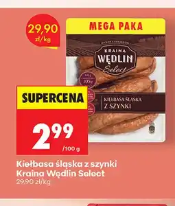 Biedronka Kiełbasa śląska z szynki Kraina Wędlin Select oferta