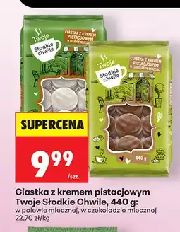 Biedronka Ciastka z kremem pistacjowym w polewie mlecznej Twoje Słodkie Chwile oferta