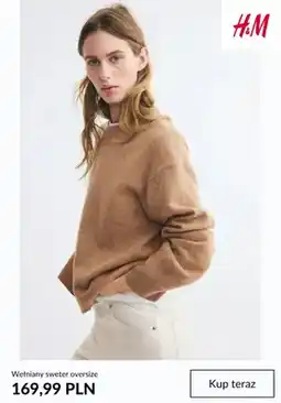 H&M Wełniany sweter oversize H & M oferta