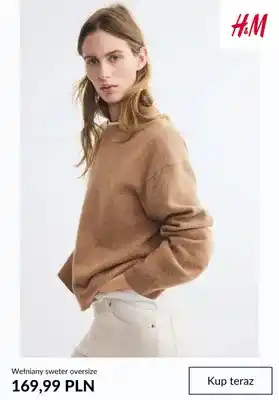 Wełniany sweter oversize H & M