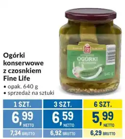 Makro Ogórki konserwowe z czosnkiem Fine Life oferta