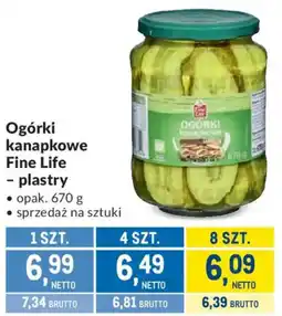 Makro Ogórki kanapkowe Fine Life - plastry oferta