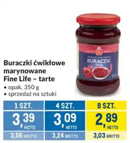 Makro Buraczki Ćwikłowe Marynowane Fine Life - tarte oferta