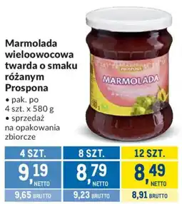 Makro Marmolada wieloowocowa twarda o smaku różanym Prosporna oferta