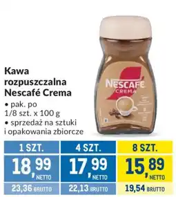 Makro Kawa rozpuszczalna Nescafé Crema oferta