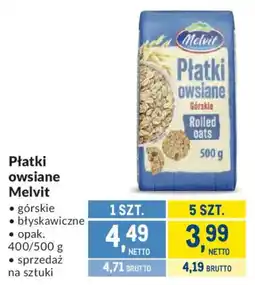 Makro Płatki owsiane Melvit oferta
