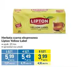 Makro Herbata czarna ekspresowa Lipton Yellow Label oferta