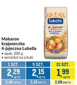 Makro Makaron krajancecka 4-jajeczna Lubella oferta