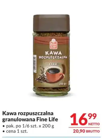 Kawa rozpuszczalna granulowana Fine Life