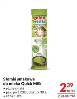 Makro Słomki smakowe do mleka Quick Milk oferta
