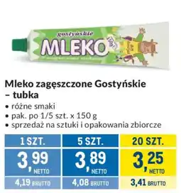 Makro Mleko zagęszczone Gostyńskie oferta