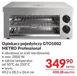 Makro Opiekacz pojedynczy GTO1002 METRO Professional oferta