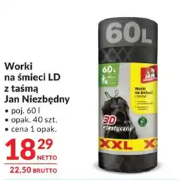 Makro Worki na śmieci LD z taśmą Jan Niezbędny oferta