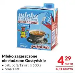Makro Mleko zagęszczone niestłodzone Gostyńskie oferta