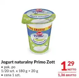 Makro Jogurt naturalny Primo Zott oferta