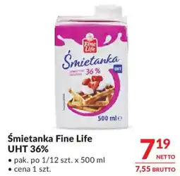 Makro Śmietanka Fine Life UHT 36% oferta