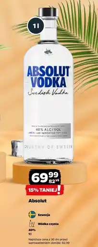 Netto Wódka Absolut oferta