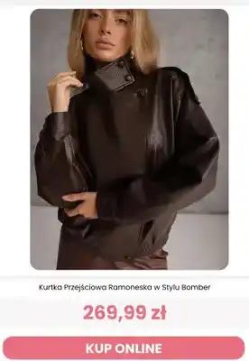 Kurtka przejściowa ramoneska w stylu bomber Reneé
