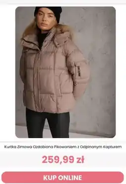 Renee Kurtka zimowa ozdobiona pikowaniem z odpinanym kapturem Reneé oferta