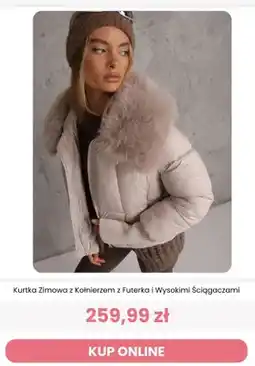 Renee Kurtka zimowa z kołnierzem z futerka i wysokimi ściągaczami Reneé oferta