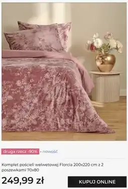 Home&You Komplet pościeli welwetowej Florcia 200x220 cm z 2 poszewkami 70x80 home & you oferta