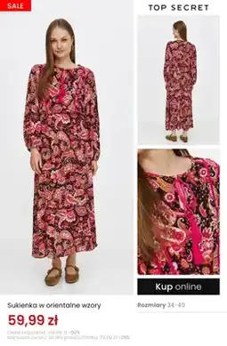Top Secret Sukienka w orientalne wzory Top Secret oferta