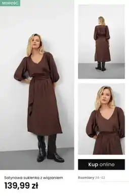 Top Secret Satynowa sukienka z wiązaniem oferta