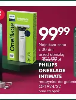 SuperPharm Maszynka do golenia QP1924/22 Philips OneBlade Intimate oferta