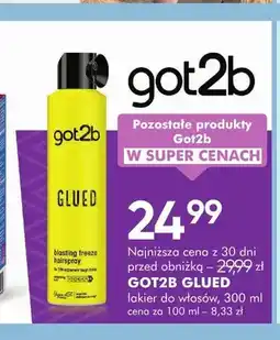 SuperPharm Lakier do włosów Got2b Glued oferta
