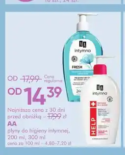 SuperPharm Płyn do higieny intymnej Fresh AA oferta