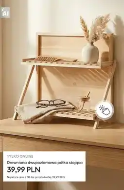 Sinsay Drewniana dwupoziomowa półka stojąca oferta