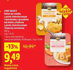 Lidl Danie gotowe Kotlet de volaille z purée ziemniaczanym i marchewką z groszkiem Chef Select oferta