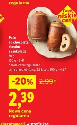 Lidl Ciastko z czekoladą Pain au chocolate oferta