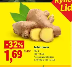 Lidl Imbir luzem Rynek Lidla oferta