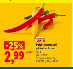 Lidl Papryczki pikantne polskie luzem oferta