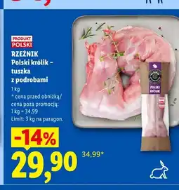 Lidl Polski królik tuszka z podrobami Rzeźnik oferta